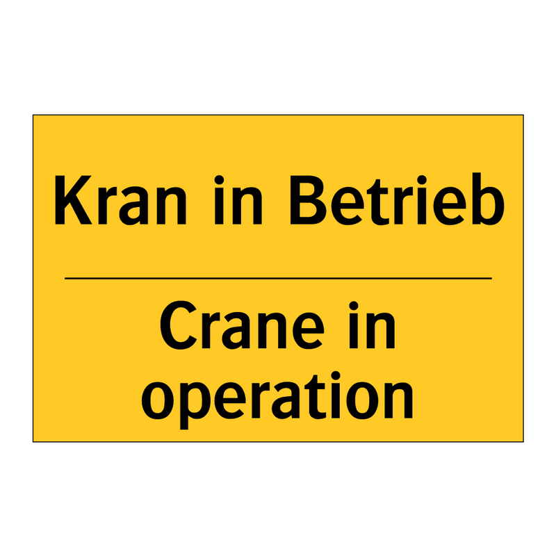 Kran in Betrieb - Crane in operation