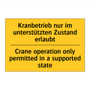 Kranbetrieb nur im unterstützten /.../ - Crane operation only permitted /.../