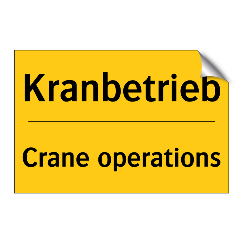 Kranbetrieb - Crane operations