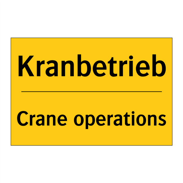 Kranbetrieb - Crane operations