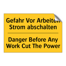 Gefahr Vor Arbeiten Strom abschalten/.../ - Danger Before Any Work Cut The /.../