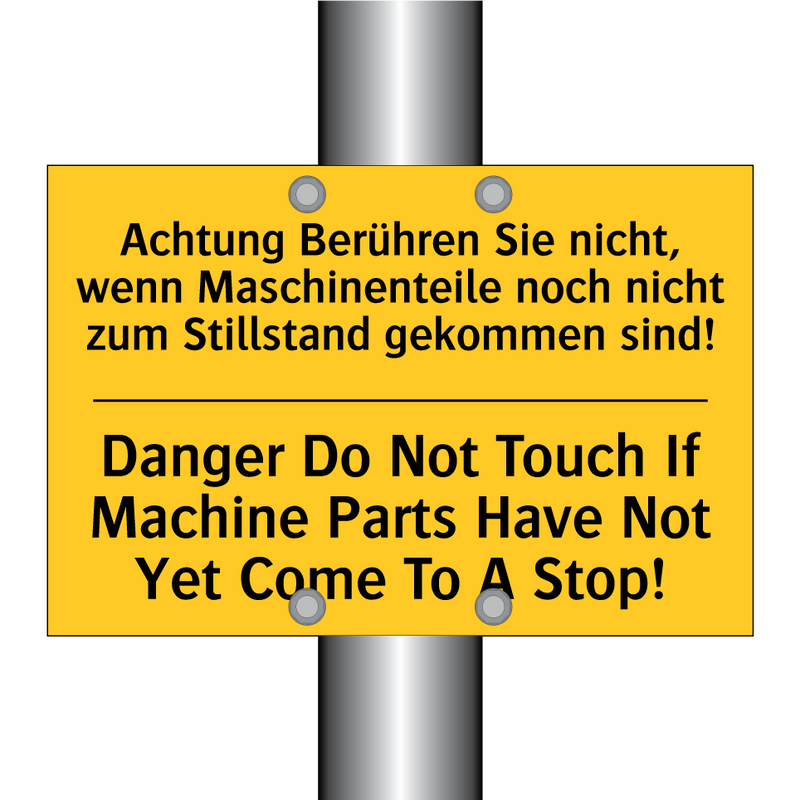 Achtung Berühren Sie nicht, wenn /.../ - Danger Do Not Touch If Machine /.../
