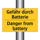 Gefahr durch Batterie - Danger from battery