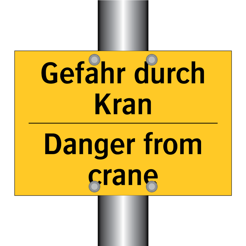Gefahr durch Kran - Danger from crane