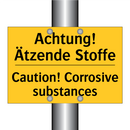Achtung! Ätzende Stoffe - Caution! Corrosive substances