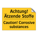 Achtung! Ätzende Stoffe - Caution! Corrosive substances