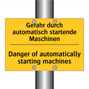Gefahr durch automatisch startende /.../ - Danger of automatically starting /.../