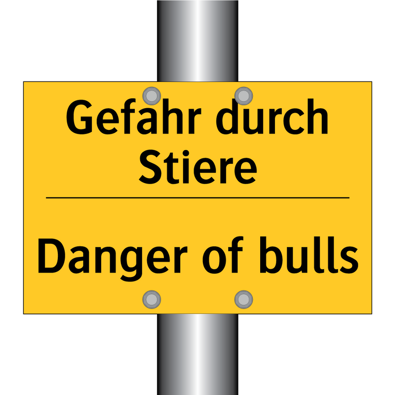 Gefahr durch Stiere - Danger of bulls