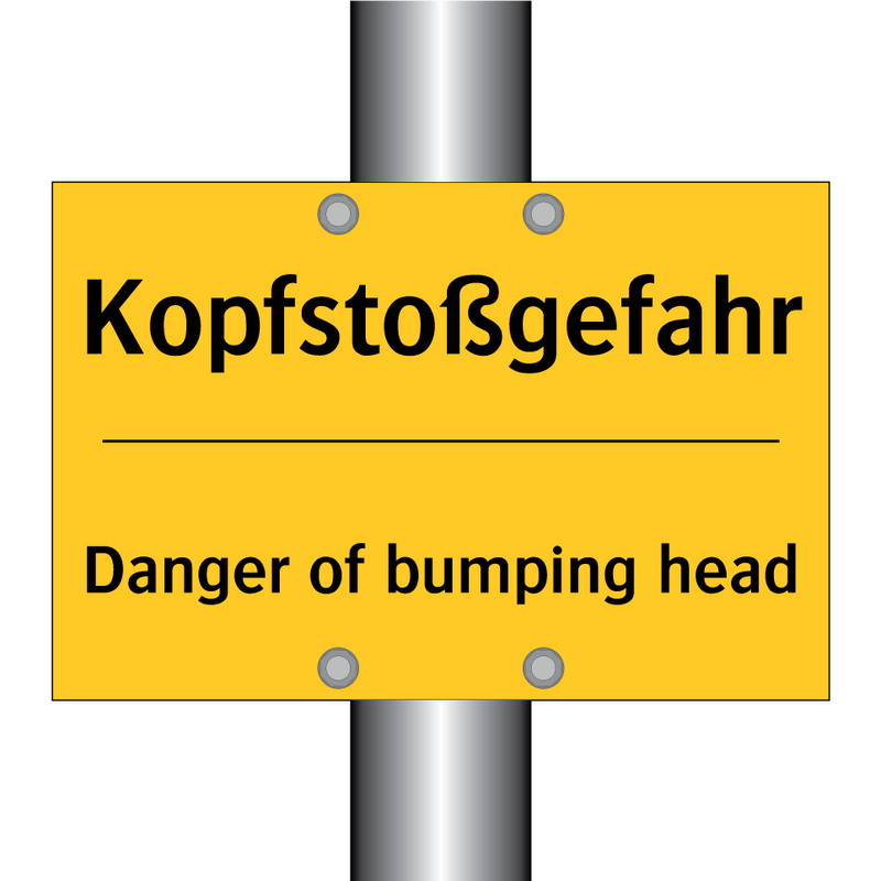 Kopfstoßgefahr - Danger of bumping head