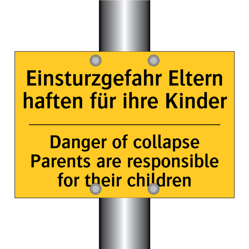 Einsturzgefahr Eltern haften für /.../ - Danger of collapse Parents are /.../