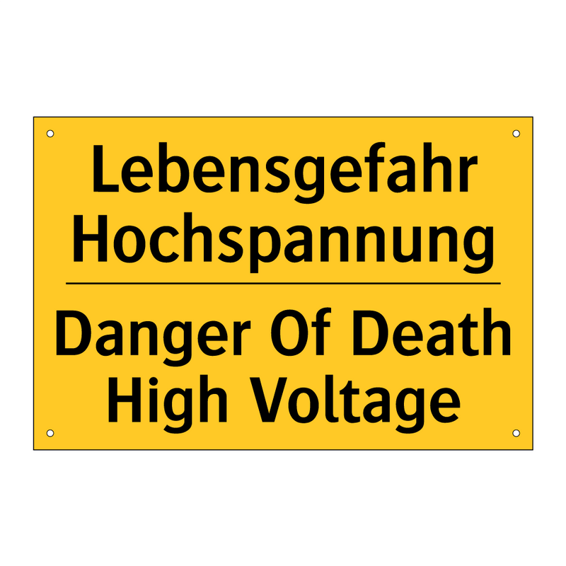 Lebensgefahr Hochspannung - Danger Of Death High Voltage