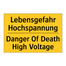 Lebensgefahr Hochspannung - Danger Of Death High Voltage