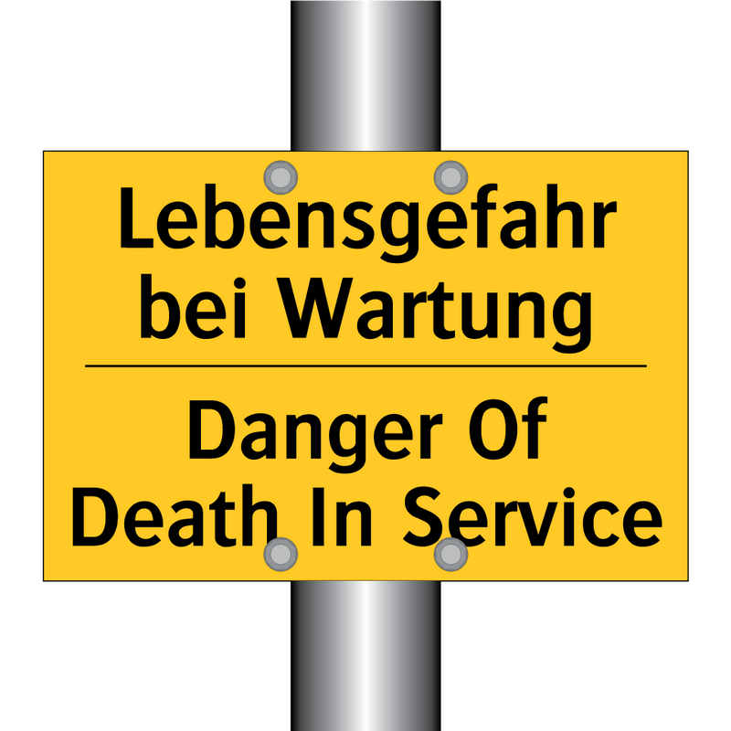 Lebensgefahr bei Wartung - Danger Of Death In Service