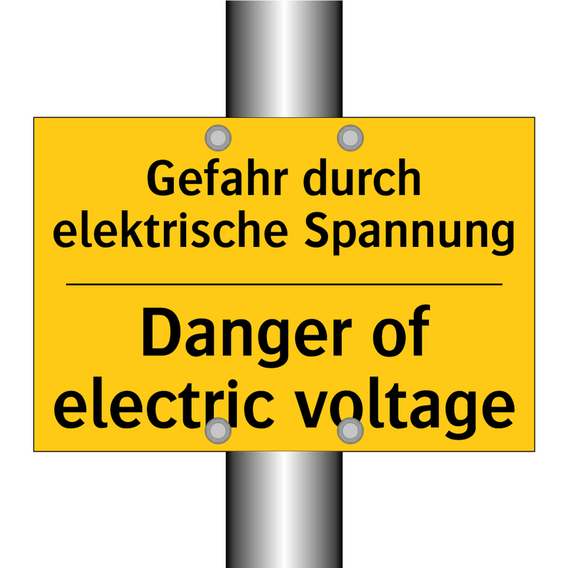 Gefahr durch elektrische Spannung/.../ - Danger of electric voltage