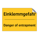 Einklemmgefahr - Danger of entrapment