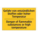 Gefahr von entzündlichen Stoffen /.../ - Danger of flammable substances /.../