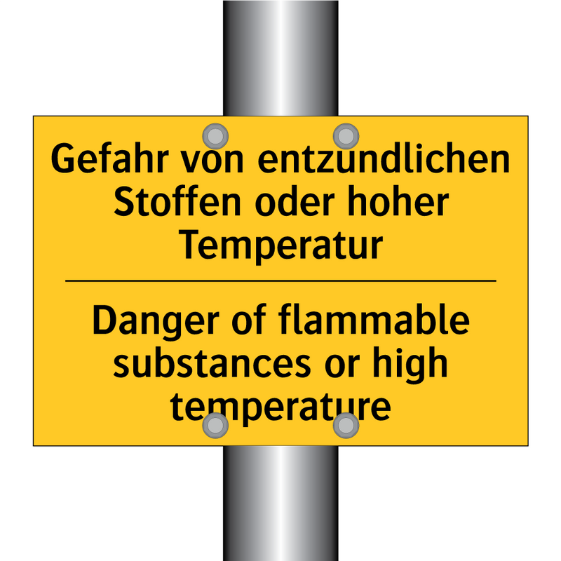 Gefahr von entzündlichen Stoffen /.../ - Danger of flammable substances /.../