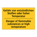 Gefahr von entzündlichen Stoffen /.../ - Danger of flammable substances /.../