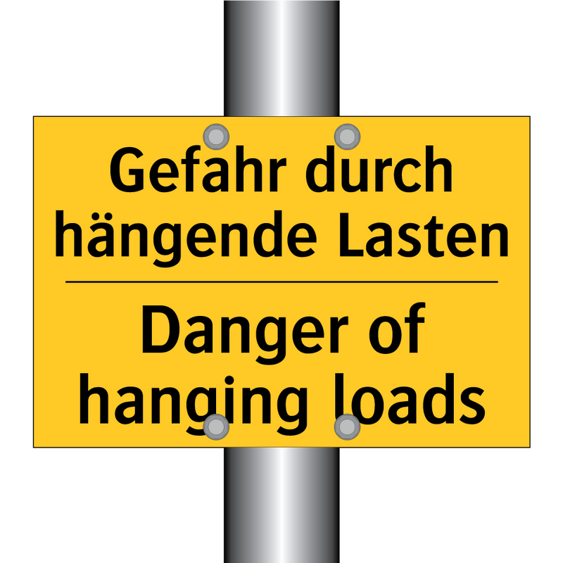 Gefahr durch hängende Lasten - Danger of hanging loads