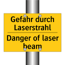 Gefahr durch Laserstrahl - Danger of laser beam