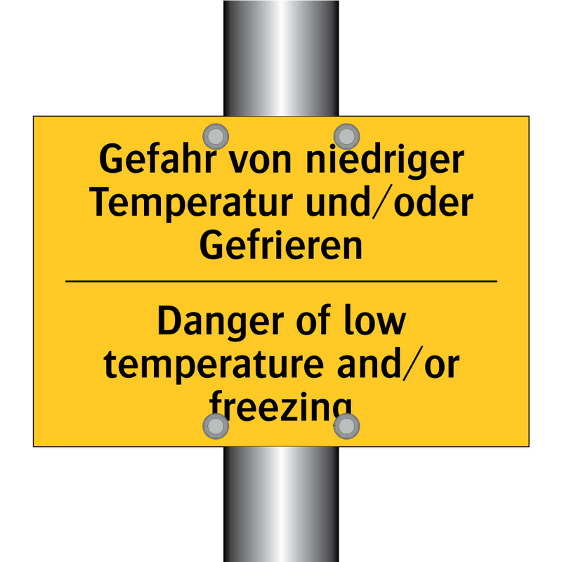Gefahr von niedriger Temperatur /.../ - Danger of low temperature and/or /.../