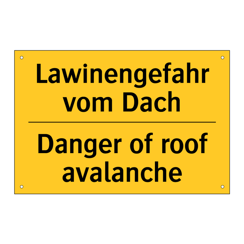 Lawinengefahr vom Dach - Danger of roof avalanche