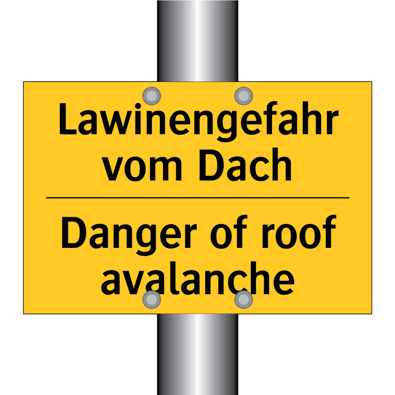 Lawinengefahr vom Dach - Danger of roof avalanche