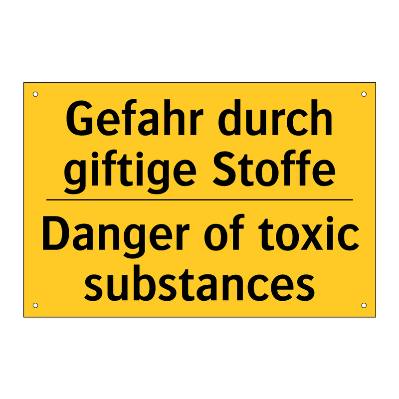Gefahr durch giftige Stoffe - Danger of toxic substances