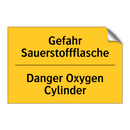 Gefahr Sauerstoffflasche - Danger Oxygen Cylinder