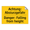 Achtung: Absturzgefahr - Danger: Falling from height