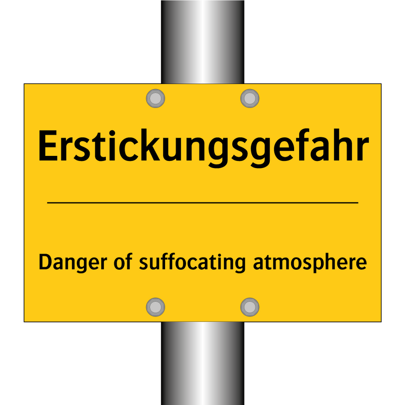 Erstickungsgefahr - Danger of suffocating atmosphere/.../