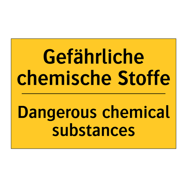 Gefährliche chemische Stoffe - Dangerous chemical substances