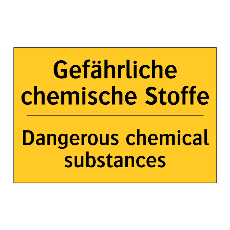 Gefährliche chemische Stoffe - Dangerous chemical substances