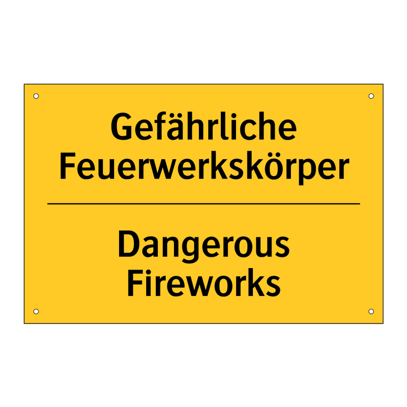 Gefährliche Feuerwerkskörper - Dangerous Fireworks
