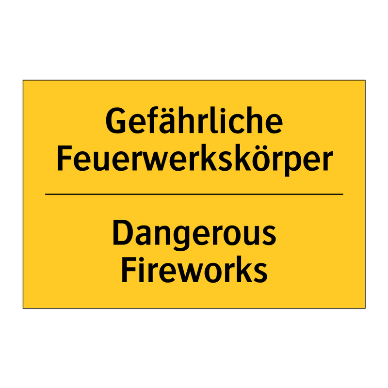 Gefährliche Feuerwerkskörper - Dangerous Fireworks
