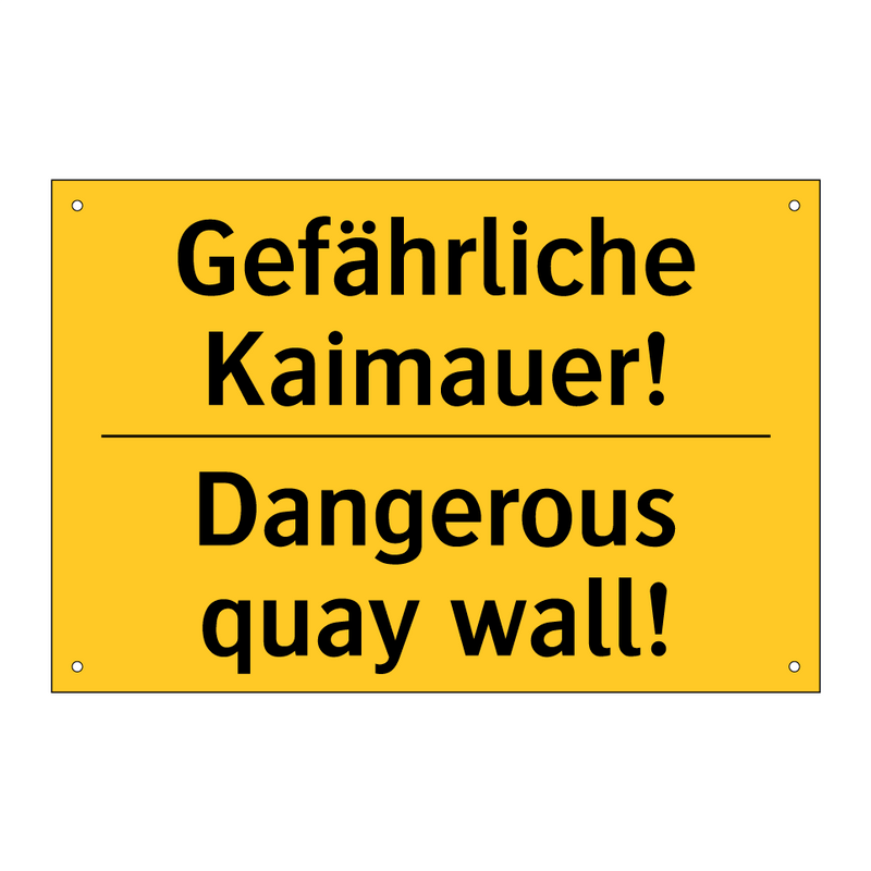 Gefährliche Kaimauer! - Dangerous quay wall!