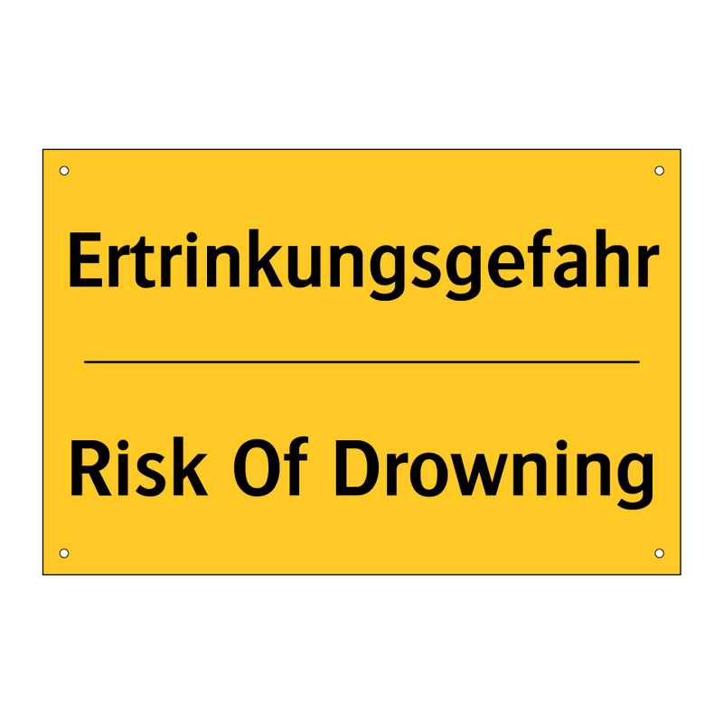 Ertrinkungsgefahr - Risk Of Drowning