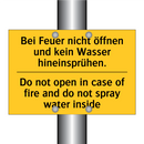 Bei Feuer nicht öffnen und kein /.../ - Do not open in case of fire and /.../