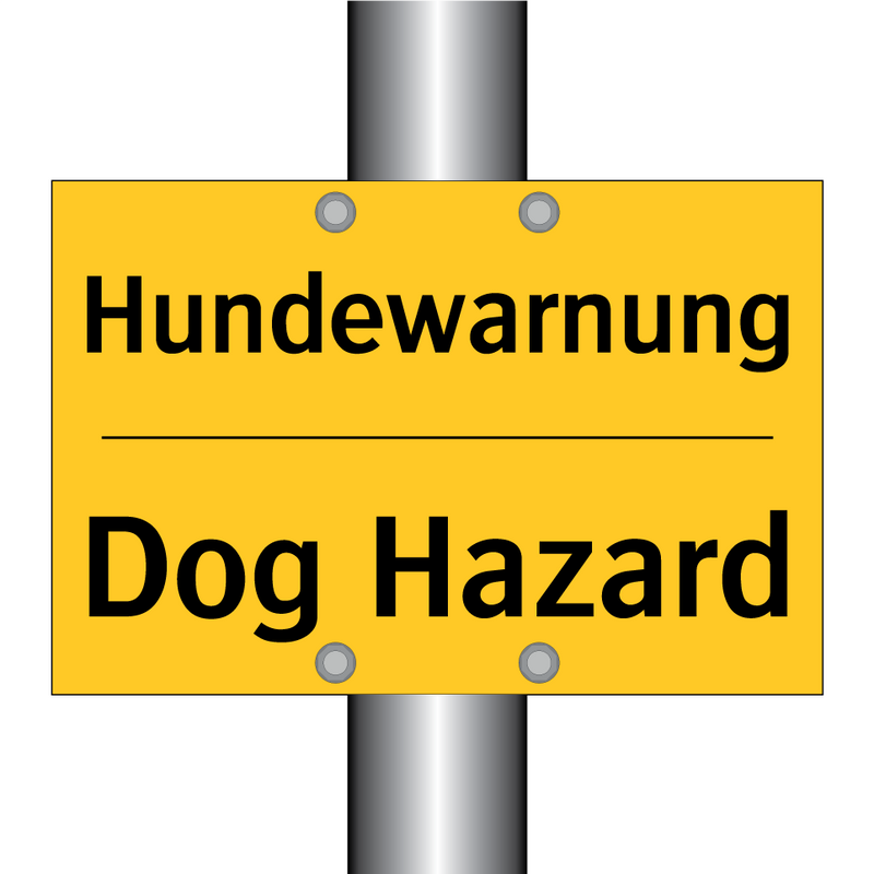 Hundewarnung - Dog Hazard