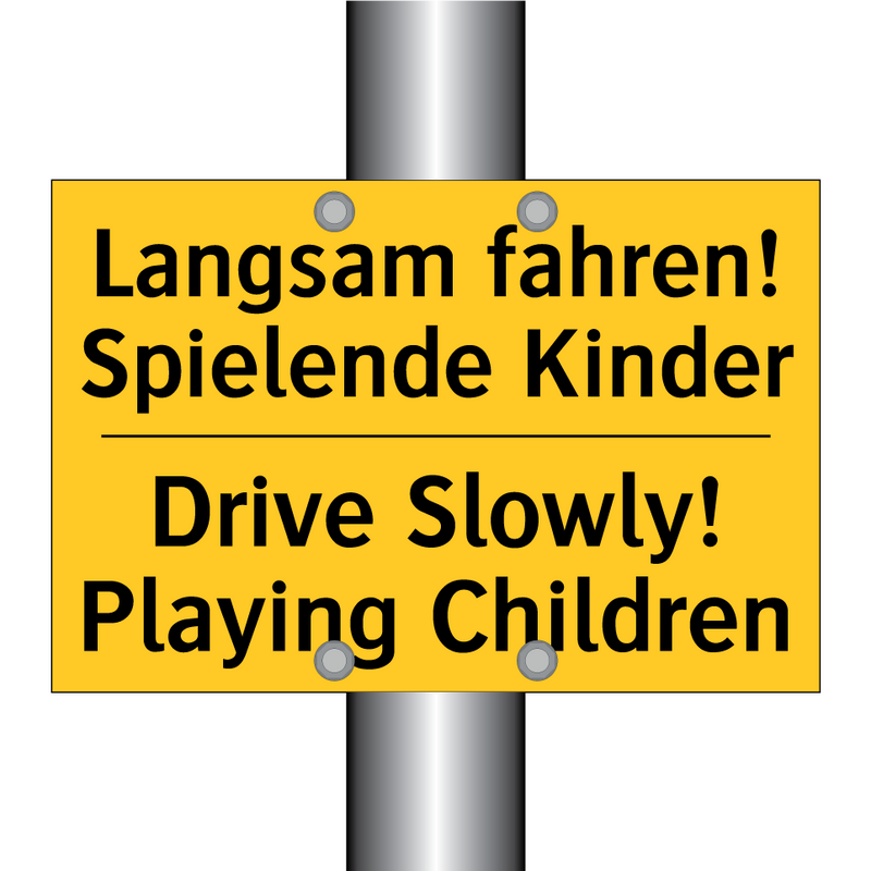 Langsam fahren! Spielende Kinder/.../ - Drive Slowly! Playing Children