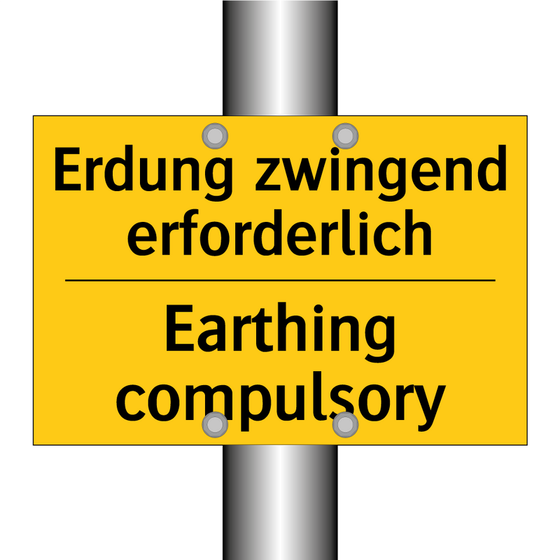 Erdung zwingend erforderlich - Earthing compulsory