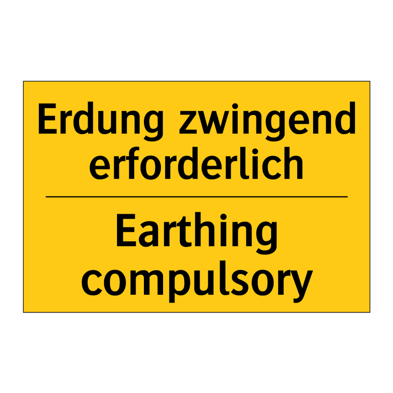 Erdung zwingend erforderlich - Earthing compulsory