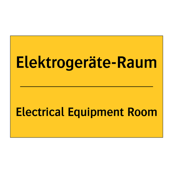 Elektrogeräte-Raum - Electrical Equipment Room