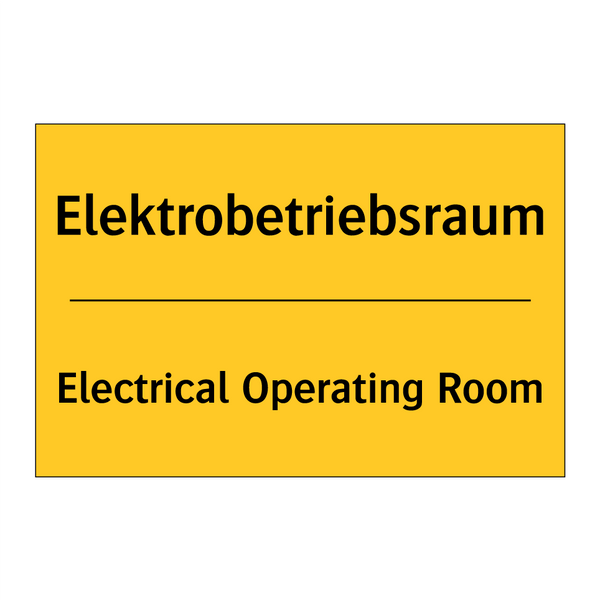 Elektrobetriebsraum - Electrical Operating Room