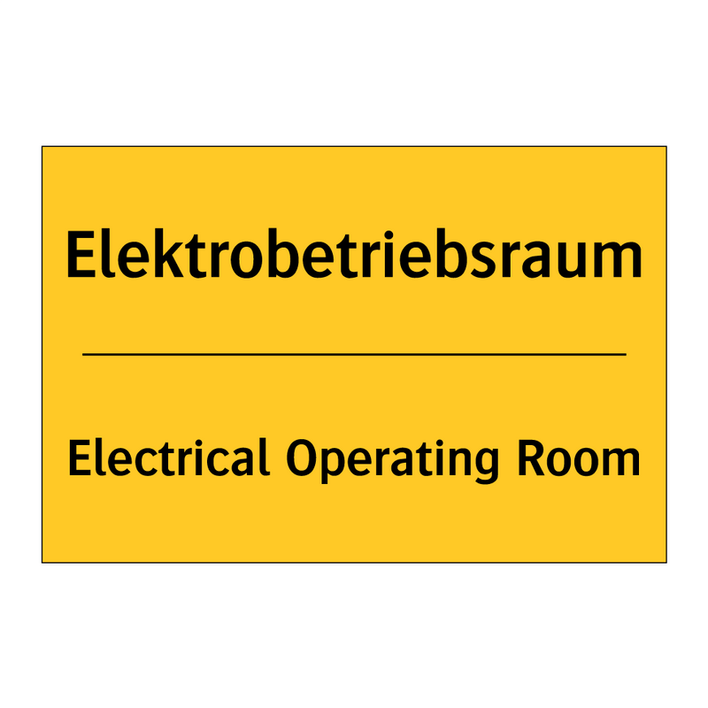 Elektrobetriebsraum - Electrical Operating Room