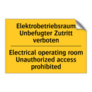 Elektrobetriebsraum Unbefugter /.../ - Electrical operating room Unauthorized /.../