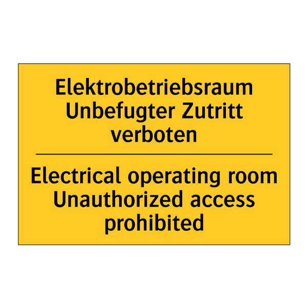 Elektrobetriebsraum Unbefugter /.../ - Electrical operating room Unauthorized /.../