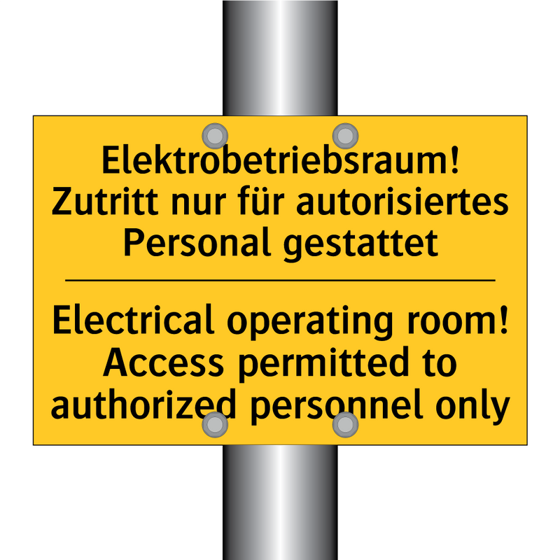 Elektrobetriebsraum! Zutritt nur /.../ - Electrical operating room! Access /.../