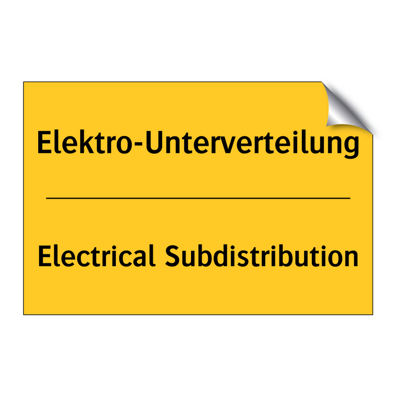 Elektro-Unterverteilung - Electrical Subdistribution