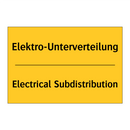 Elektro-Unterverteilung - Electrical Subdistribution